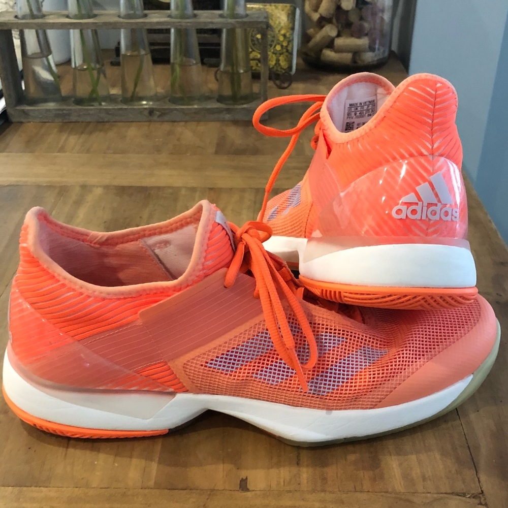 Adidas New 10.5 athletic shoes orange